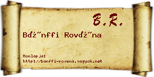 Bánffi Rovéna névjegykártya